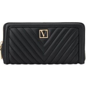 The Victoria Large Zipped Wallet Black